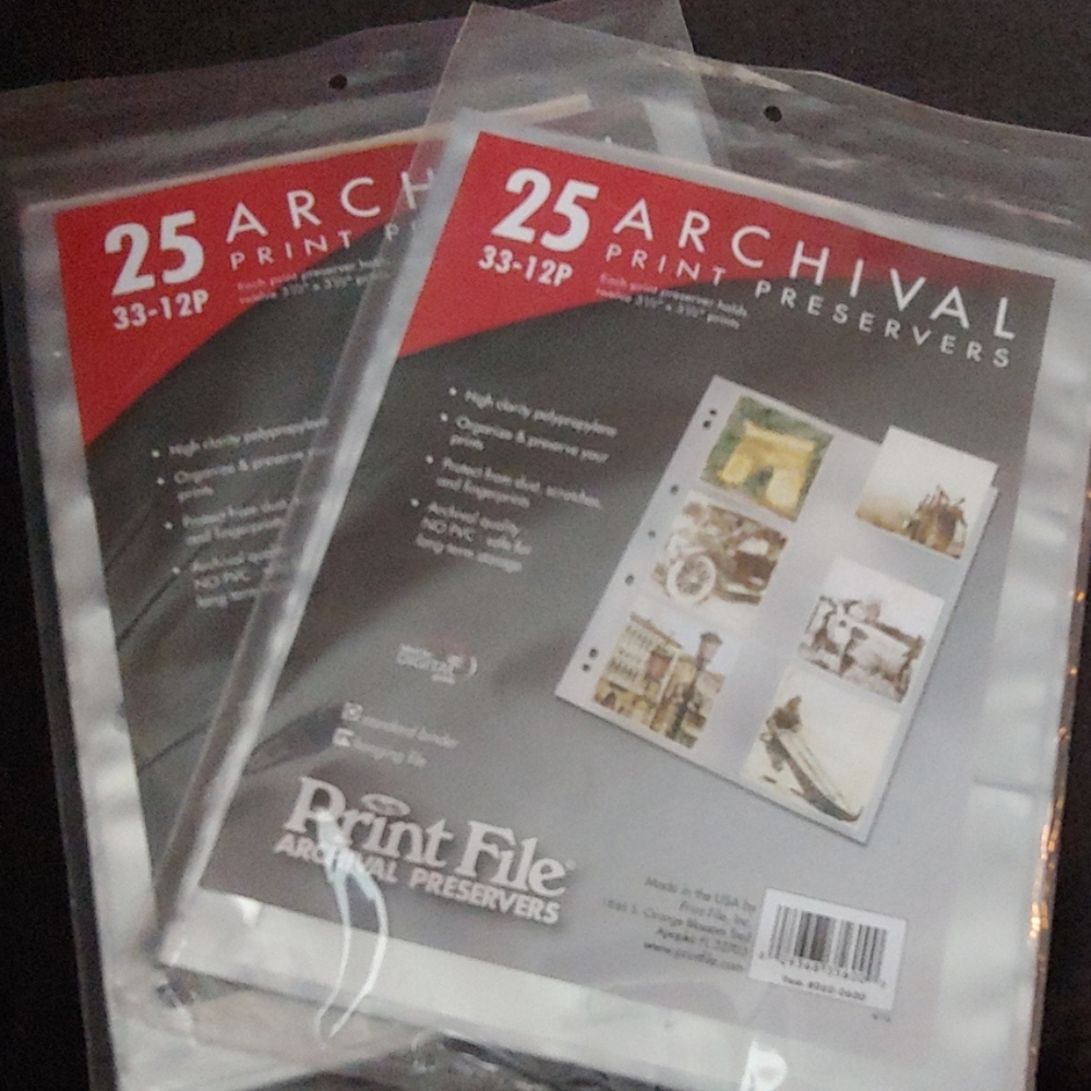  Archival Print Preservers for 12 Prints, 3.5"x3.5